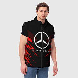Мужской жилет Mercedes-Benz: Red Anger, цвет: 3D-черный — фото 2