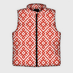 Мужской жилет Обережная вышивка, цвет: 3D-красный