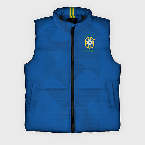 Мужской жилет Бразилия: Гостевая ЧМ-2018 / 3D-Черный – фото 1