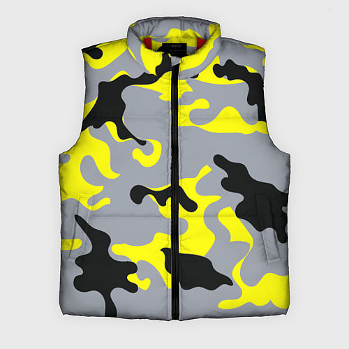 Мужской жилет Yellow & Grey Camouflage / 3D-Красный – фото 1