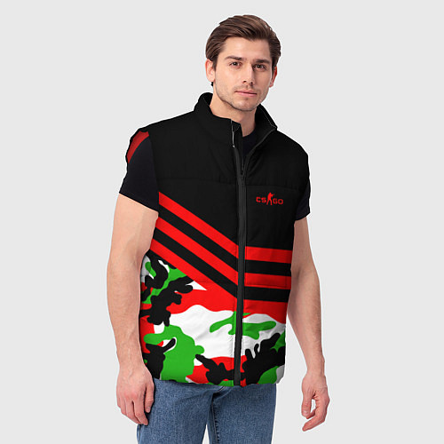 Мужской жилет CS:GO Red Camo / 3D-Красный – фото 3