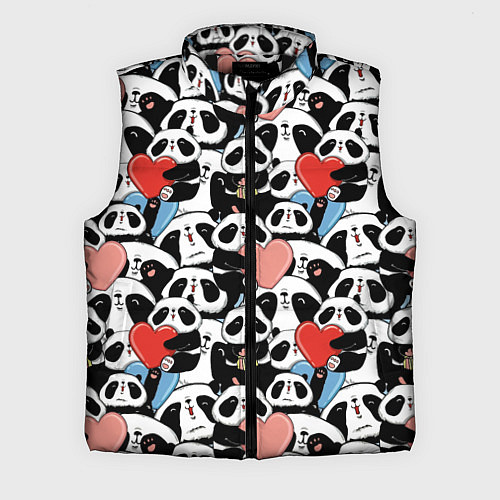 Мужской жилет Funny Pandas / 3D-Черный – фото 1