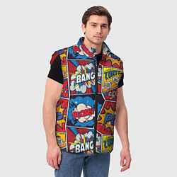 Мужской жилет Pop art pattern, цвет: 3D-красный — фото 2