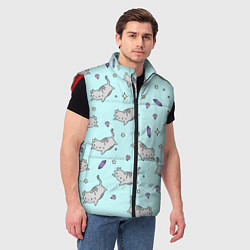Мужской жилет Кавайные котики, цвет: 3D-красный — фото 2