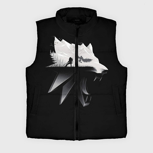 Мужской жилет Волк Ведьмака / 3D-Черный – фото 1