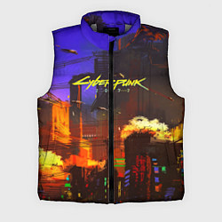 Мужской жилет Cyberpunk 2077: Night City, цвет: 3D-светло-серый