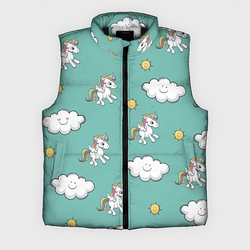 Мужской жилет Love of Unicorns / 3D-Черный – фото 1