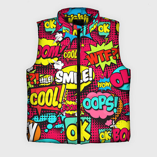 Мужской жилет Слова из комиксов / 3D-Черный – фото 1