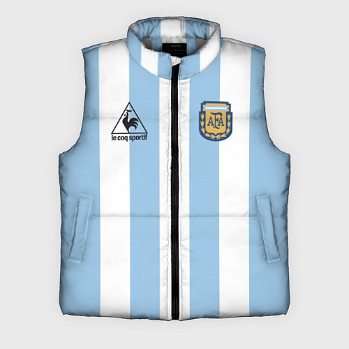 Мужской жилет Марадона Аргентина ретро / 3D-Светло-серый – фото 1
