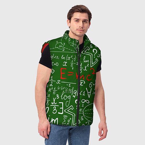 Мужской жилет E=mc2: Green Style / 3D-Красный – фото 3