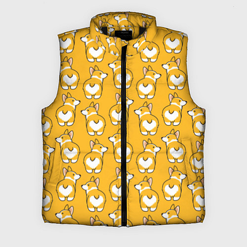 Мужской жилет Маленькие Корги / 3D-Черный – фото 1
