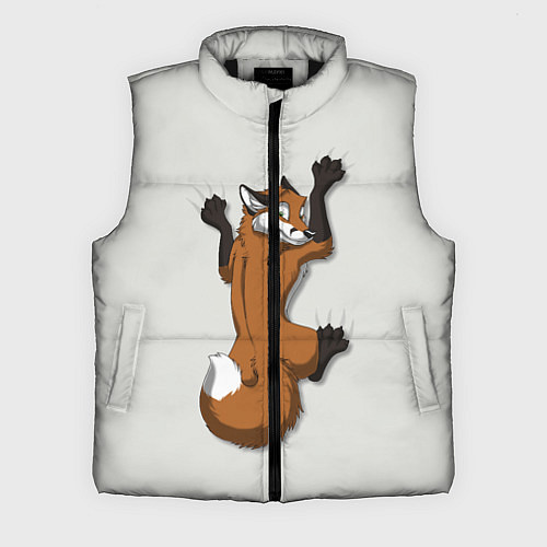 Мужской жилет Лис вцепился / 3D-Черный – фото 1