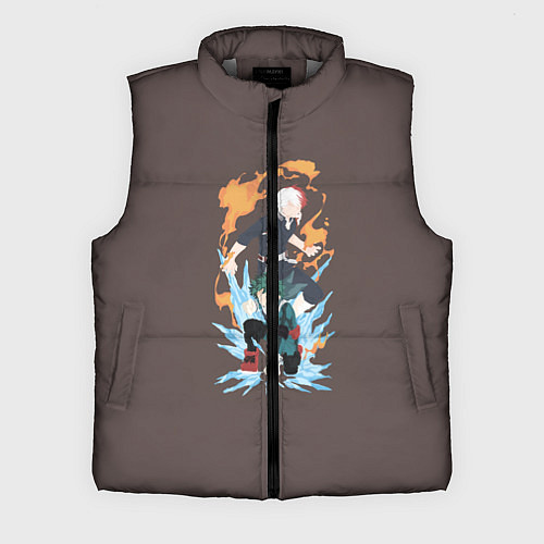 Мужской жилет Deku & Shouto / 3D-Светло-серый – фото 1