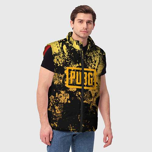 Мужской жилет PUBG: Yellow Marble / 3D-Красный – фото 3