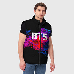 Мужской жилет BTS: Colors Explode, цвет: 3D-черный — фото 2