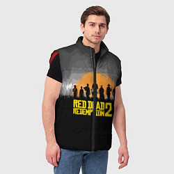 Мужской жилет RDR 2: Grey Style, цвет: 3D-красный — фото 2
