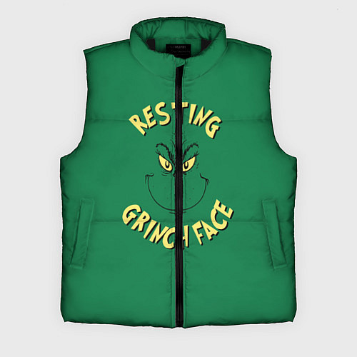 Мужской жилет Resting Grinch Face / 3D-Черный – фото 1