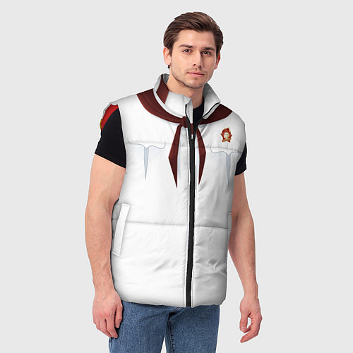 Мужской жилет Форма пионера бесконечное лето / 3D-Красный – фото 3