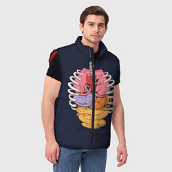 Мужской жилет Внутри меня котики, цвет: 3D-красный — фото 2