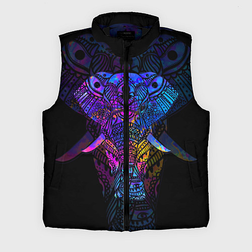 Мужской жилет Слон орнамент / 3D-Черный – фото 1