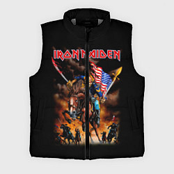 Мужской жилет Iron Maiden: USA Warriors, цвет: 3D-светло-серый