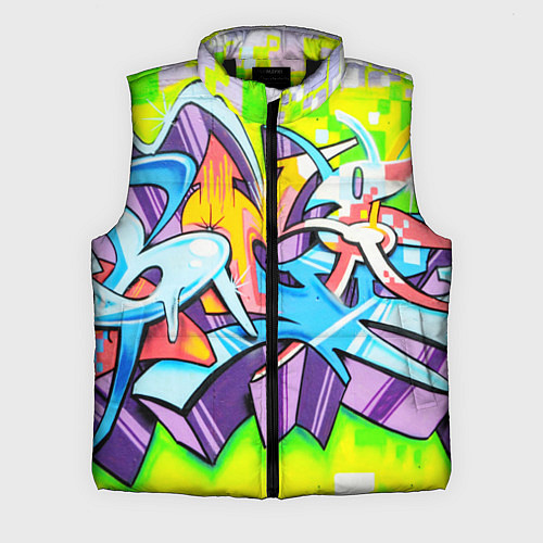 Мужской жилет Неоновая кислота / 3D-Черный – фото 1