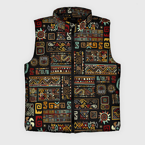 Мужской жилет Этнический орнамент - Африка / 3D-Черный – фото 1