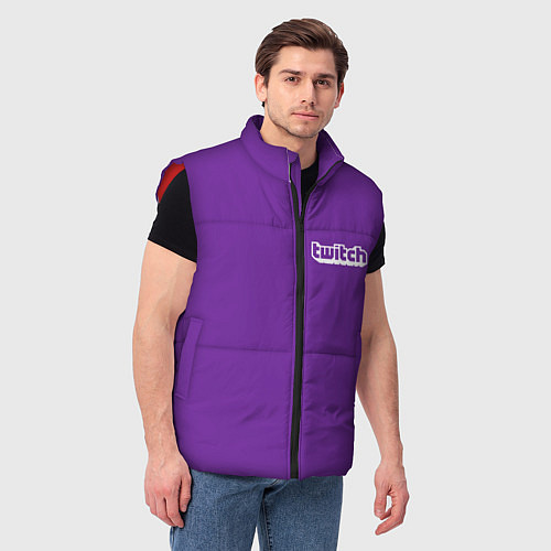 Мужской жилет Twitch Streamer / 3D-Красный – фото 3