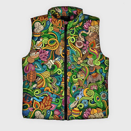 Мужской жилет Тибетский коллаж / 3D-Черный – фото 1