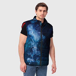 Мужской жилет Синий космос, цвет: 3D-красный — фото 2