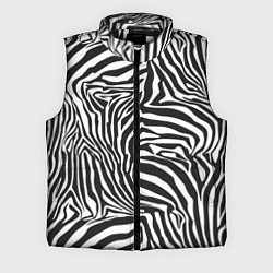 Мужской жилет Полосы шкура зебры, цвет: 3D-черный