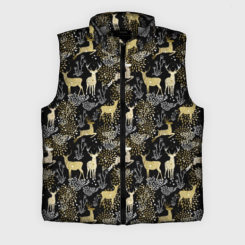 Мужской жилет Рождественские олени / 3D-Светло-серый – фото 1
