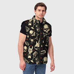 Мужской жилет Гранж с черепами, цвет: 3D-черный — фото 2