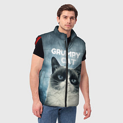 Мужской жилет Grumpy Cat, цвет: 3D-красный — фото 2