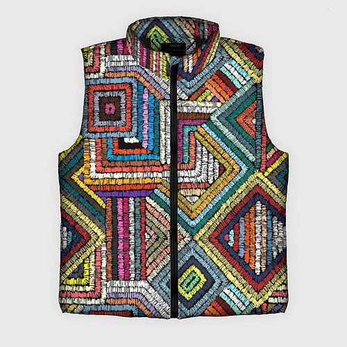 Мужской жилет Этнический орнамент вышивка / 3D-Черный – фото 1