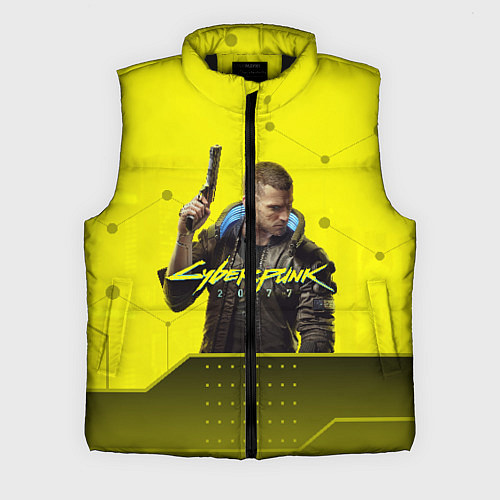 Мужской жилет CYBERPUNK 2077 / 3D-Черный – фото 1