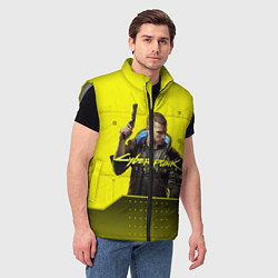 Мужской жилет CYBERPUNK 2077, цвет: 3D-светло-серый — фото 2