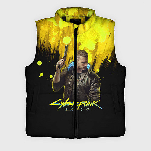Мужской жилет Cyberpunk 2077 / 3D-Черный – фото 1