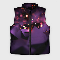 Мужской жилет Фиолетовая абстракция с блестками