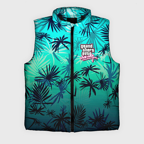 Мужской жилет GTA пальмы / 3D-Черный – фото 1