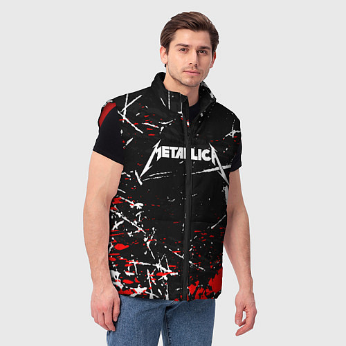 Мужской жилет METALLICA / 3D-Красный – фото 3