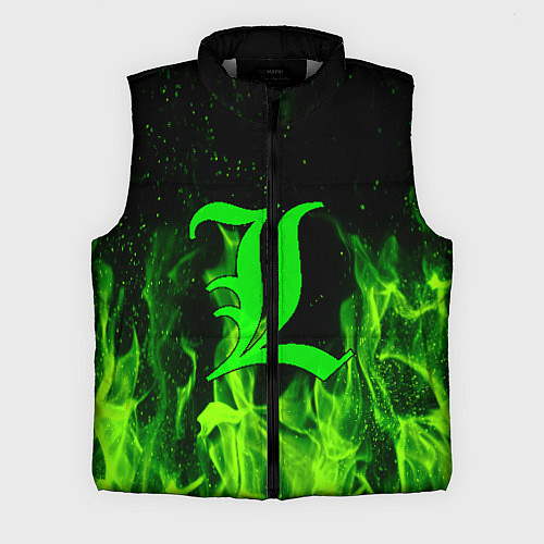 Мужской жилет L letter flame / 3D-Светло-серый – фото 1