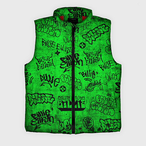 Мужской жилет BILLIE EILISH: Grunge Graffiti / 3D-Красный – фото 1