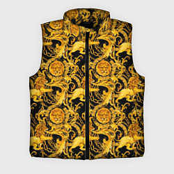 Мужской жилет Львы золотые узоры