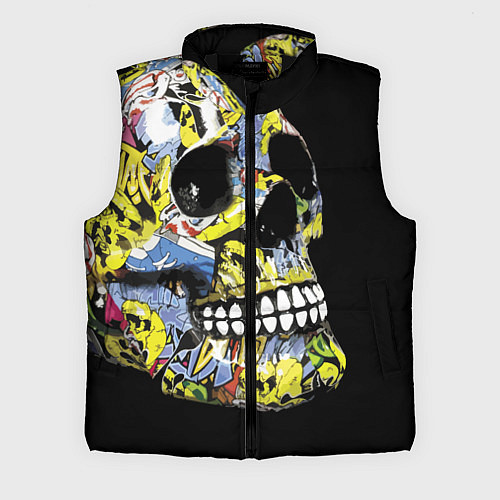 Мужской жилет Graffiti - Skull / 3D-Черный – фото 1