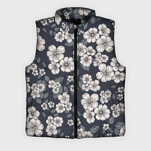 Мужской жилет Цветочный букет / 3D-Черный – фото 1