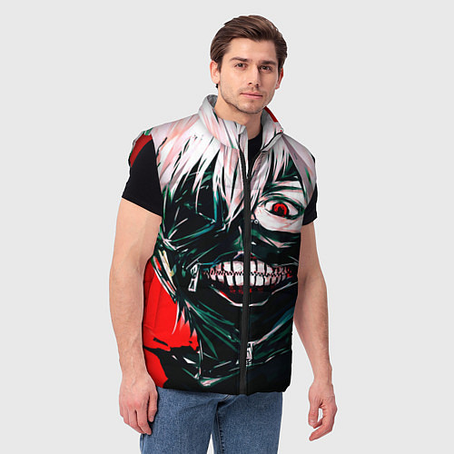 Мужской жилет Токийский Гуль / 3D-Красный – фото 3