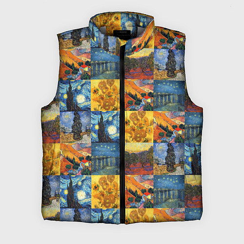 Мужской жилет Картины Ван Гога / 3D-Светло-серый – фото 1
