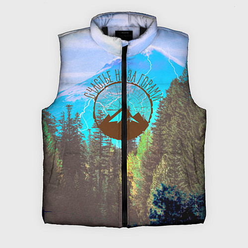 Мужской жилет Счастье не за горами / 3D-Черный – фото 1