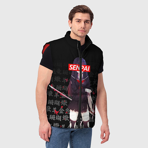 Мужской жилет SENPAI ANIME / 3D-Красный – фото 3